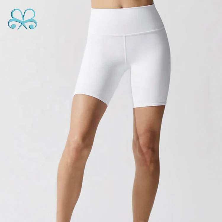 Best quality gym sport push up womens yoga white shorts