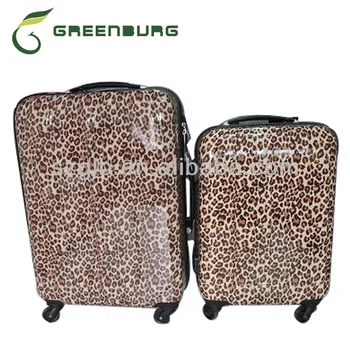 leopard hard shell luggage