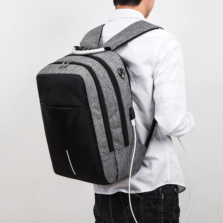 

Wholesale Custom School Bags Plain Backpack Safe Secret Compartment Rucksack Bag Anti Theft Backpack, As picture