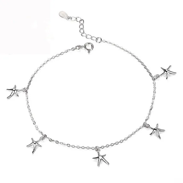 

Beach Foot Jewelry 925 Sterling Silver Starfish Anklets for Women