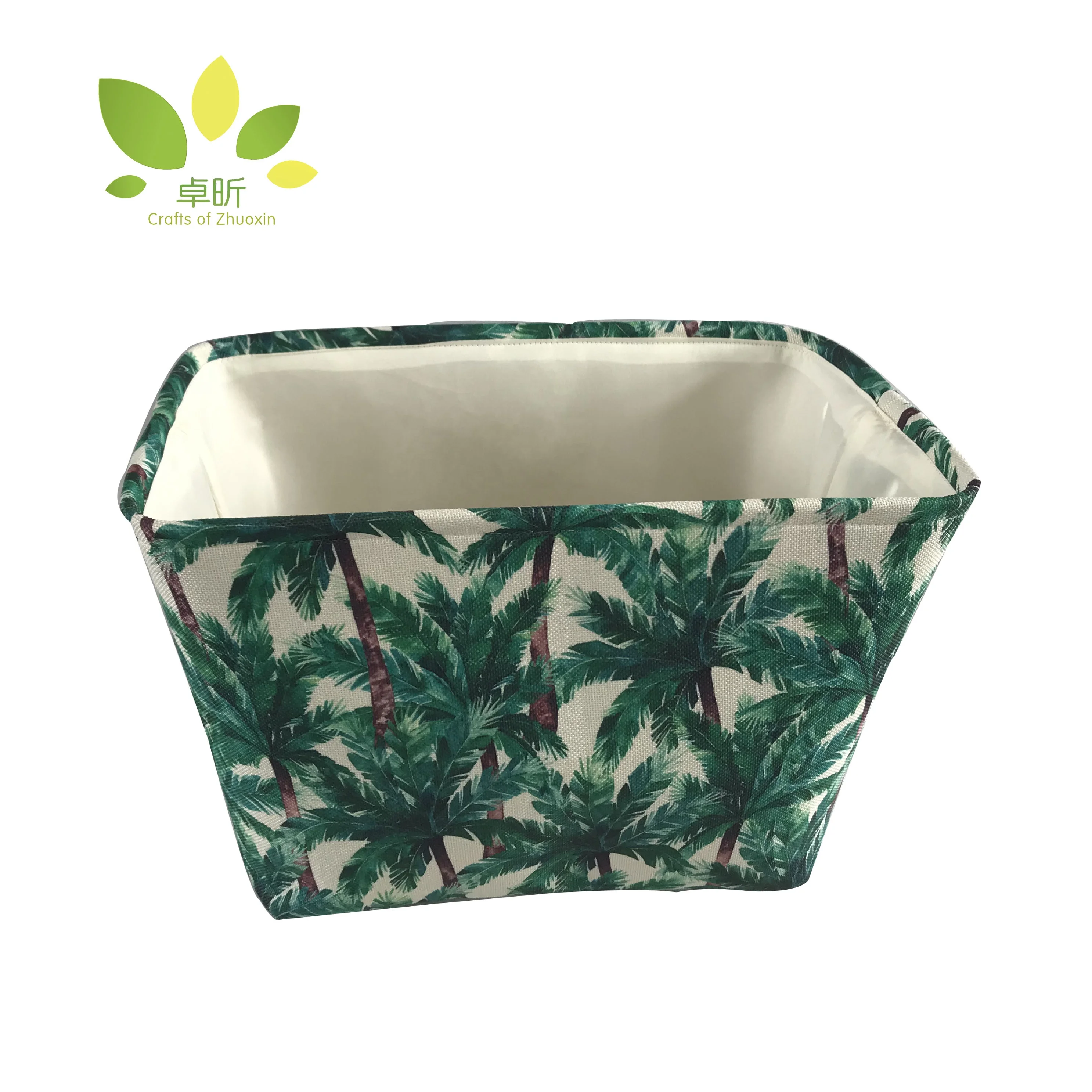 
Beautiful printed canvas fabric basket 