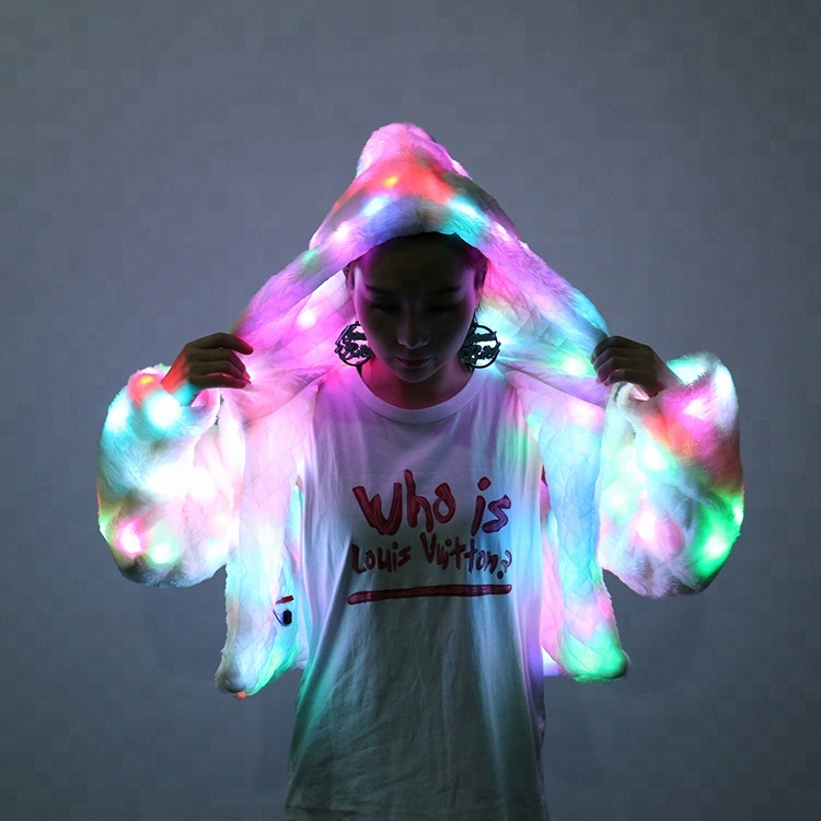 

Hot Sale Performance Wear Winter LED Dance Costume, White