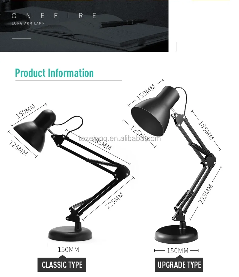 Adjustable Swing Arm Drafting Design Table Light Office Desk Study Lamp ...