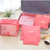 2018 Leisure New Fashion Foldable 6 pcs set mesh bags packing cubes travel organizer wholesale travel luggage cube organizers