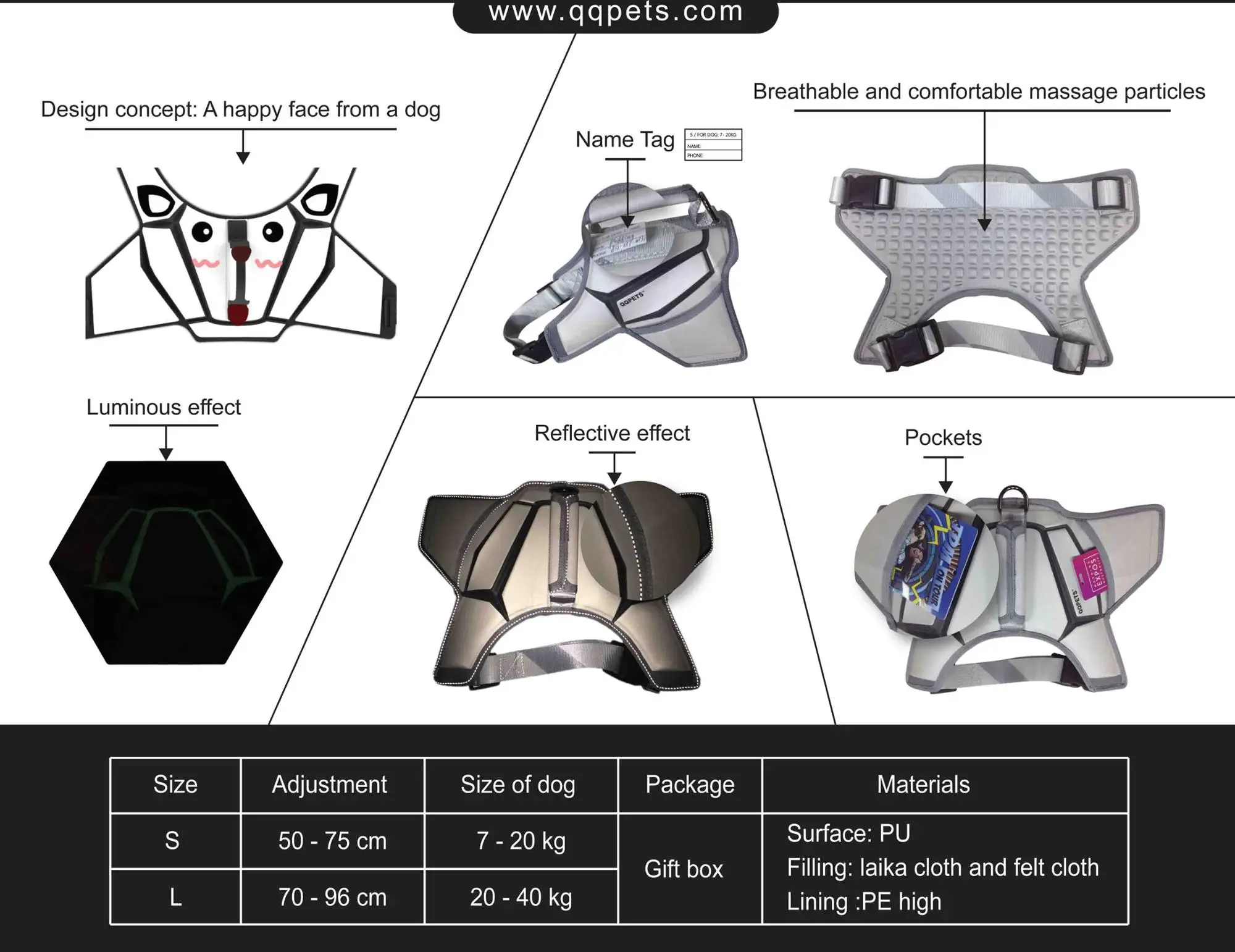 dog harness details