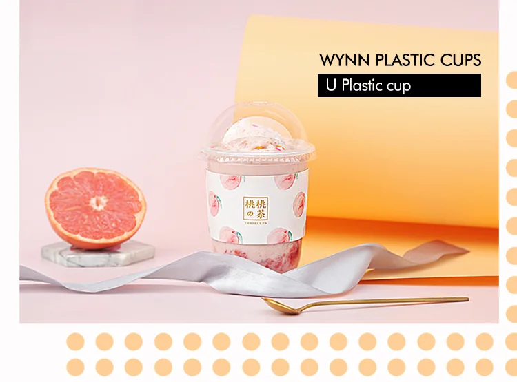 Transparent plastic cups