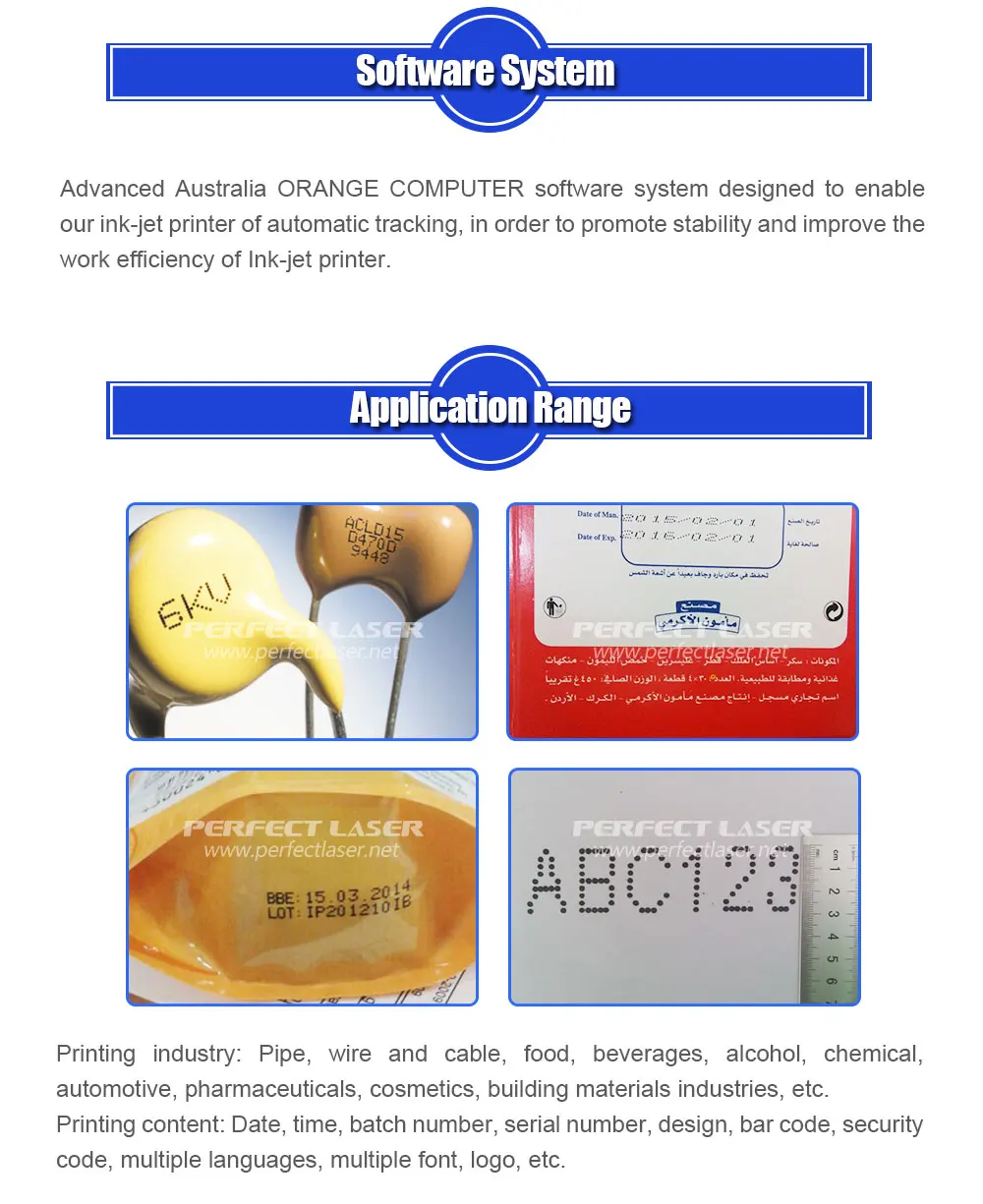 High Efficiency Automatic Industrial Cij Inkjet Printer Faith Date Qr