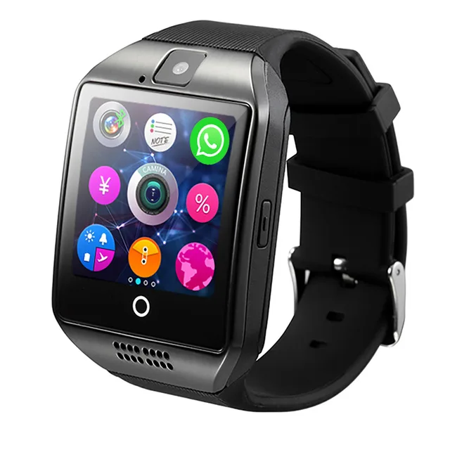 Smart Watch Q18 Digital Wrist with Men Wireless Electronics SIM Card Sport Smartwatch Camera For iPhone For Android