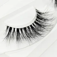 

3D Mink Eyelashes clear Band Natural Black Mink False Eyelash Full Strip cilios posticos Reusable F23