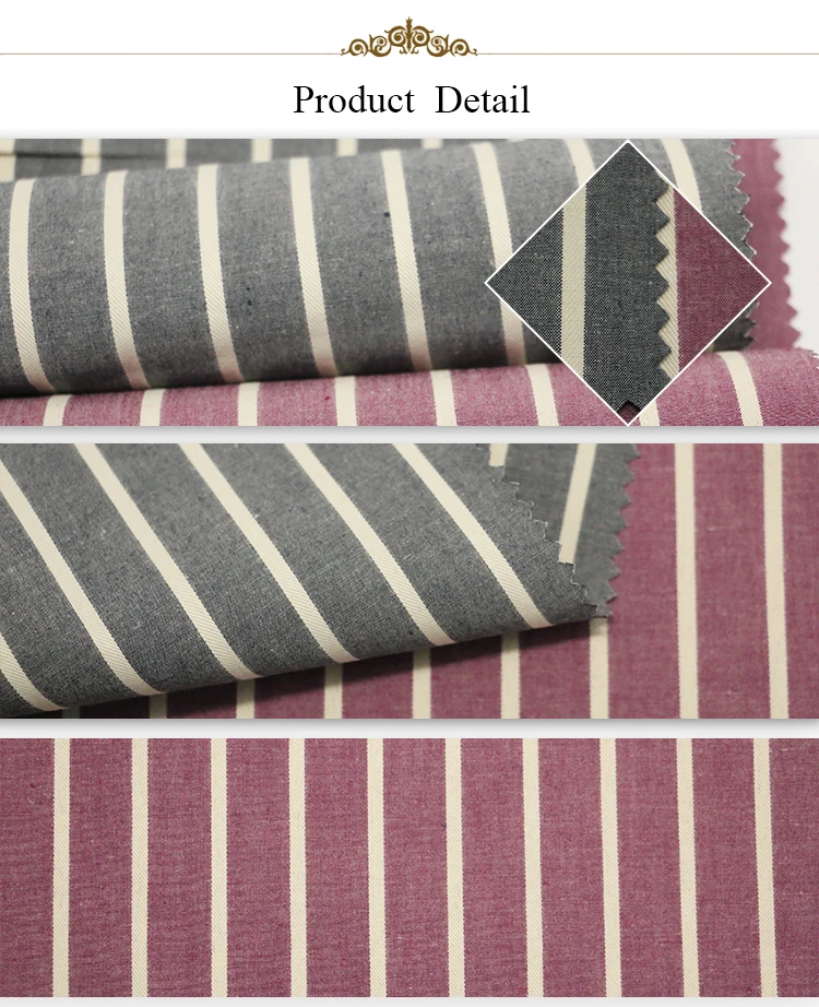 100c Stripe Cotton Fabric Roll With Woven For Home Textile Buy