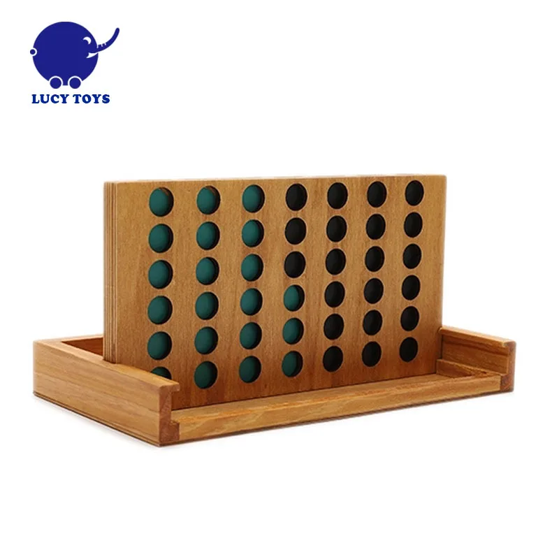 High Quality Classical Wooden Connect Four Mini Tabletop Game Buy