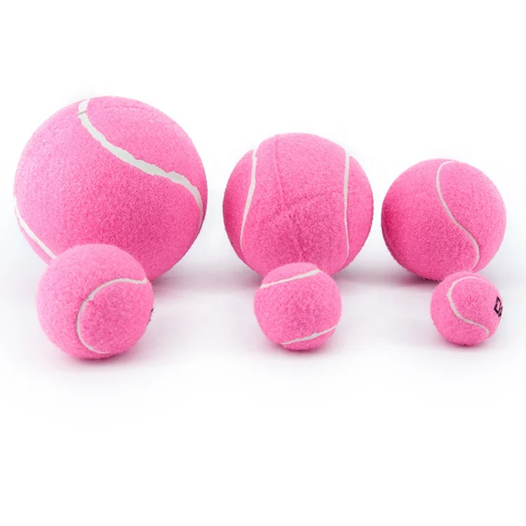 

Pink Custom logo color pets tennis ball, Customized