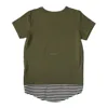 Wholesale Short Sleeve Baby Boy Striped Hem Shirts