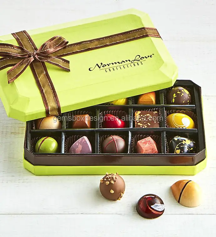 Bright Green 25pcs Gourmet Chocolate Package Box Buy Chocolate Box