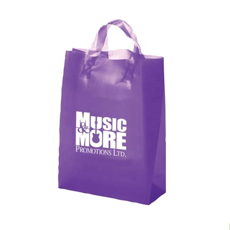 Wholesale Custom Frosted Plastic Soft Loop Shopping Bags - Buy Custom Plastic Shopping Bags ...