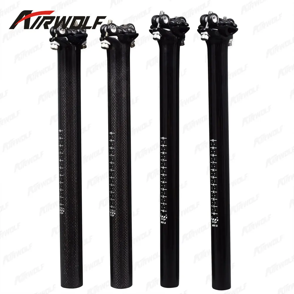 

China manufacture 3K or UD weave bike parts seatposts 31.6 or 27.2mm diameter seatpost carbon, All colors available