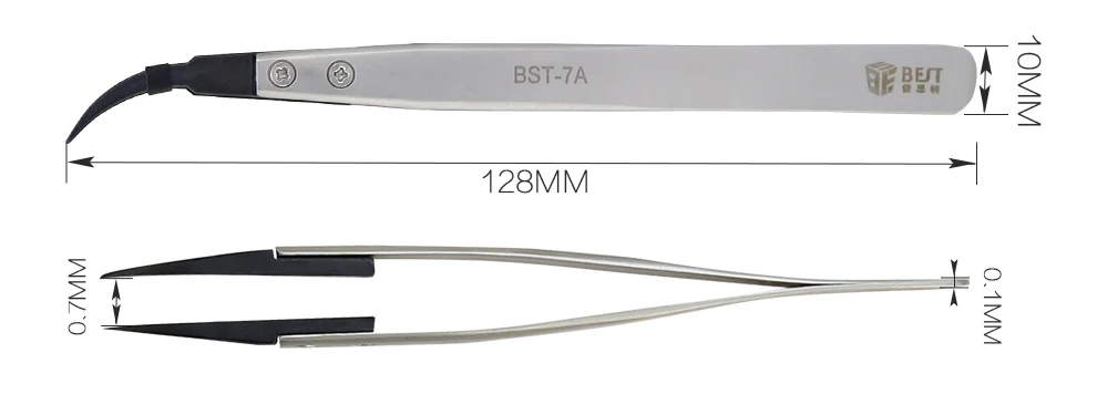 Rubber tipped tweezers replaceable tip esd tweezers