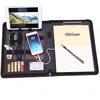 Luxury A4 Leather Portfolio Folder with Power Bank