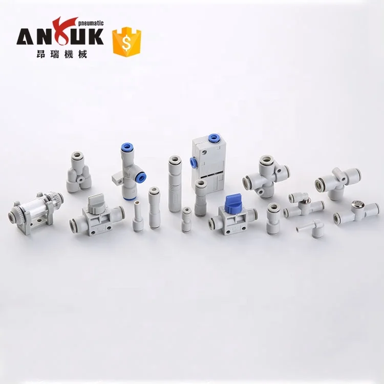 

Factory supply SMC type pneumatic quick fitting 4mm - 16mm pneumatic air fitting