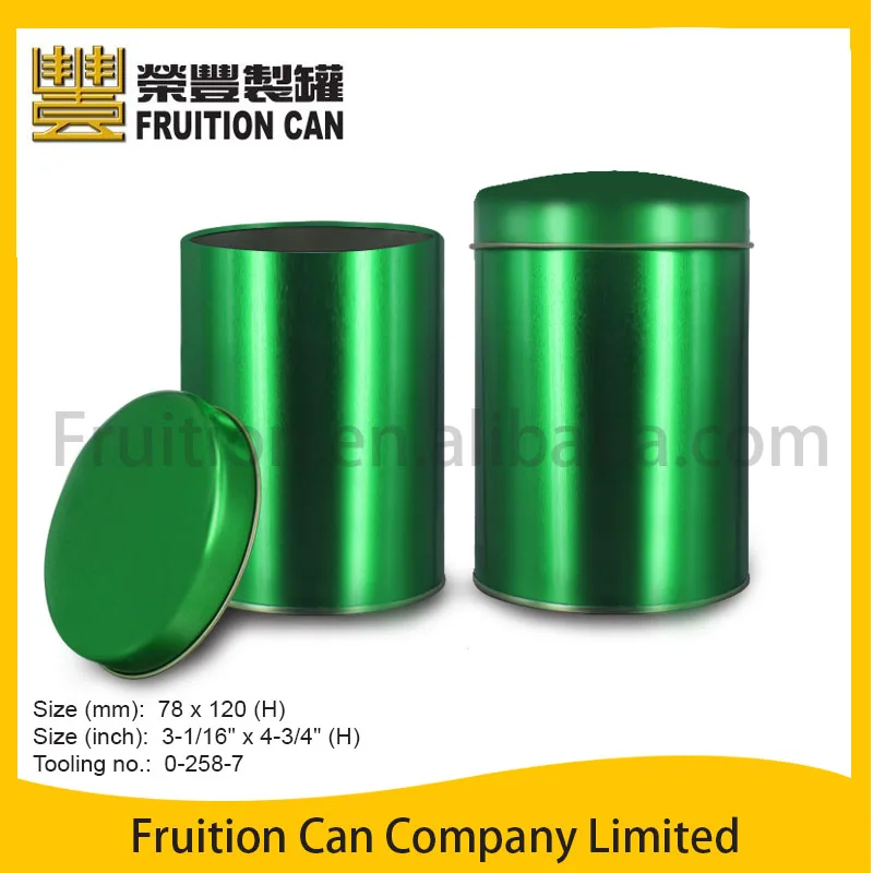 Green Decorative Round Cheap Plain Tea Tin With Domed Lid Buy