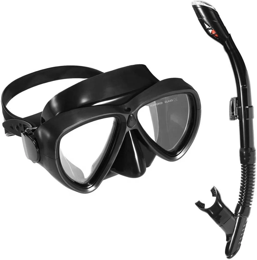 

Diving Snorkel Mask Scuba Gear Freediving Free Set Glasses Snorkeling Spearfishing Underwater Dive Equipment, White black