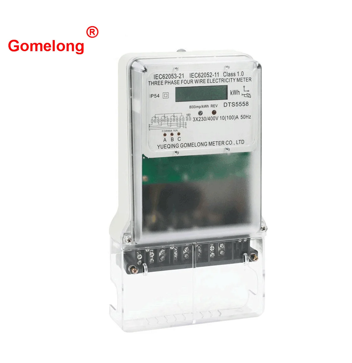 Dts5558 Three Phase Electronic Kwh Energy Meter - Buy Kwh Energy Meter ...