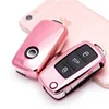 VW car key cover for polo Wholesales Gold VW smart remote control car key cover is TPU Fitfor VW polo and lavida car key shell