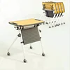Folding Study Tables with Modesty Panel and Wheels