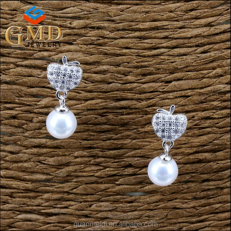 

Fashion jewelry in chile party gift unique freshwater pearl silver earring findings
