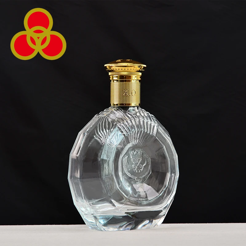 
Top quality crystal 700ml XO/Brandy glass bottle from Shandong Jingbo 