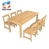 Wholesale high quality wooden table and 6 chairs for children study or eating W08G230