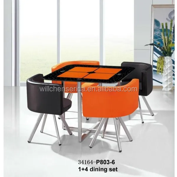 Nuevo diseño 34164 p803 6 1 4/1 6 pu/juego de comedor de ... Vidrio comedor diseño