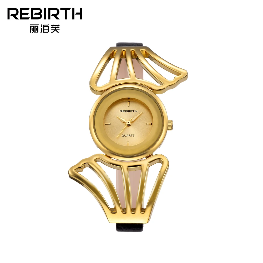 

Rebirth RE008 Hollow Out Quartz Movement Watch 30M Waterproof Stainless Lady Wrist Watch Cheap Price Relogio Masculino, 5 colors for choice