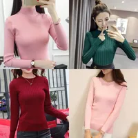 

Cheap Big Quality Stock Women Sweater Thin Spring Autumn Female knitted Pullover Sweater