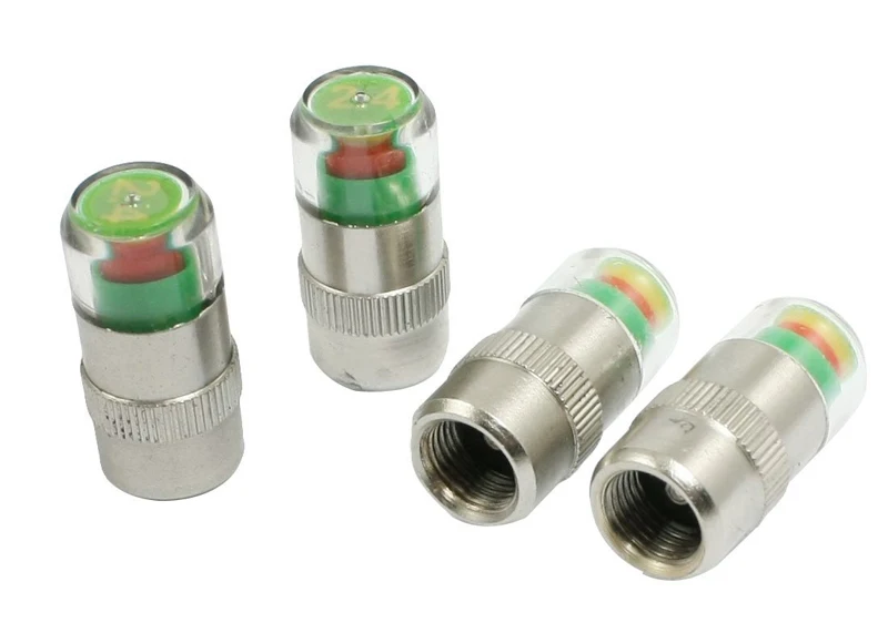 Monitor Valve Sensor Tire Pressure Indicator Cap Alert 4 Tires