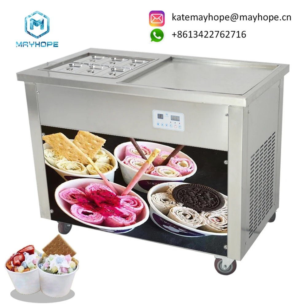 Low Price Small Capacity Mini Table Instant Ice Cream Rolls Machine