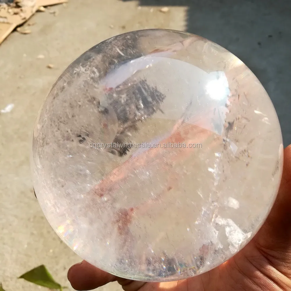 Natural Clear Quartz Crystal Ball Spheres,Clear Quartz Stone Rainbow
