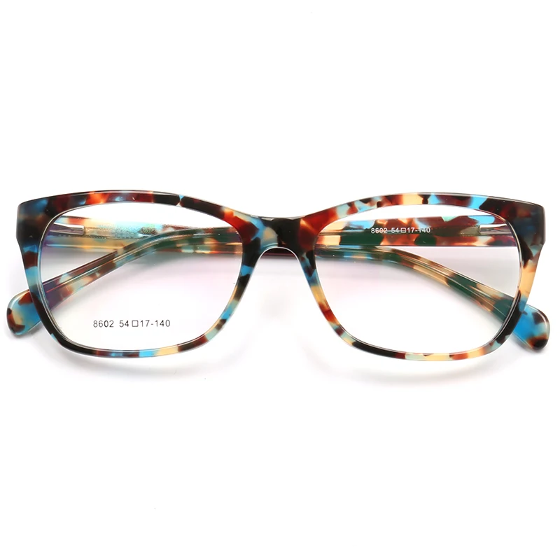 

Acetate optical frame contrast color eyewear 8602, Black, grey, silver, gold brown and so on
