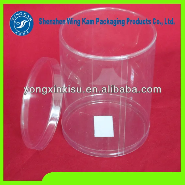 Plastic Tube Containers With Caps And Sealed Bottom Clear Plastic Round