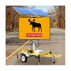 Traffic 2.56m x1.60m solar LED screen warning mobile trailer