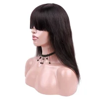 

China Manufacturer Wholesale Cheap 100% Virgin Brazilian Straight Human Hair Full Lace Wigs For Women Unprocessed natural color