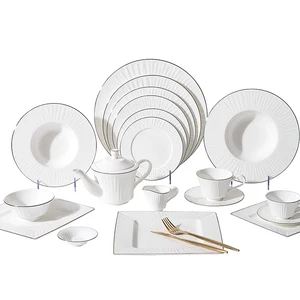Image of Amazon Best Selling Elegant Dinner Thali Set, Cafe Bone China Tableware$