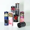 Internet Celebrity Mini Round Cardboard Ribbon Hang Flower Box With Clear PVC Window