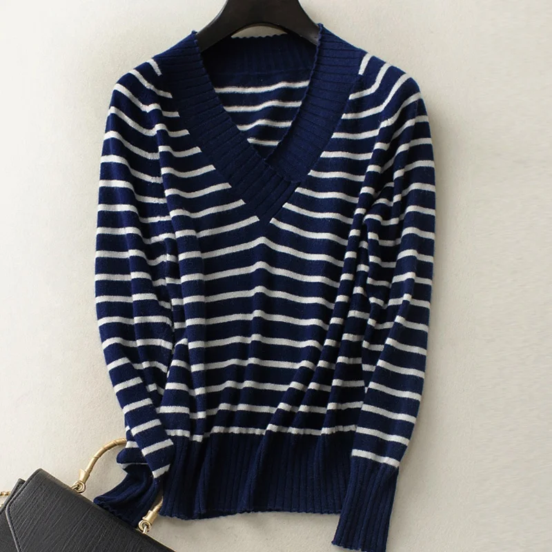 
Wholesale warm cashmere sweaters fashion knitted pullover for ladies 