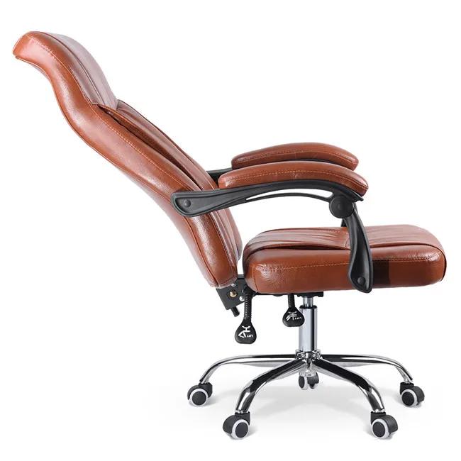Hot koop beste boss ergonomische houten arm lederen executive vintage bureaustoel