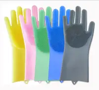 

Professional Heat Resistant Kitchen Rubber Dish Washing Gloves, Custom Cleaning Silicone Dishwashing Gloves for Dish Washing