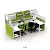 Modern 2 seat curved office furniture executive cubicle modular standard computer workstation desk table with partition screen