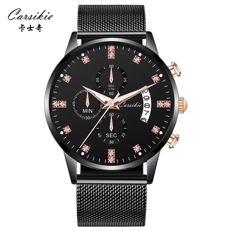 

2019 Luxury wholesale Watch Men Wrist Young Boys Relojes Wristwatch, Black;sliver and so on