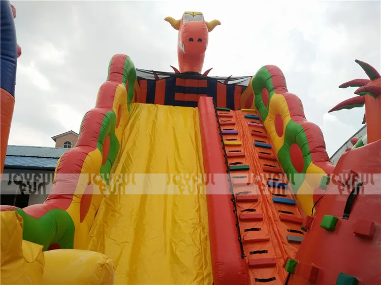 Inflatable Dragon Dinosaur Movable Mouth Big Slide Playground JFPG-15-6.jpg