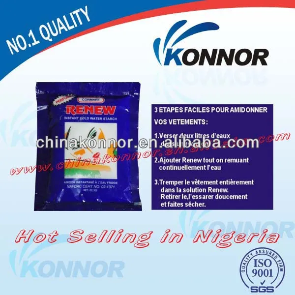Water soluble starch, Laundry starch powder 